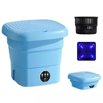 Маленькая складная стиральная машина для студенческого общежития, нижнее белье, носки, мини-машина для стирки, портативная стиральная машина с ведром для стирки us розовый