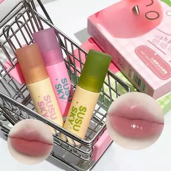 Маленькая сладкая фруктовая глазурь для губ, водянистая зеркальная глазурь для губ, бархатная отбеливающая грязь для губ, студенческая вечеринка, доступная оптовая продажа