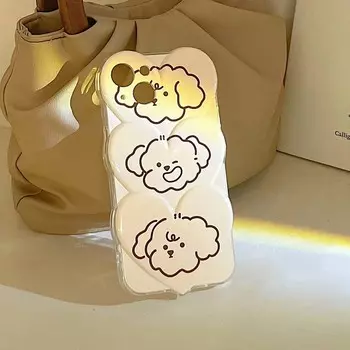 Маленькая собачка милый щенок любовь 3d сердце мультфильм Ins прекрасный чехол для телефона для Iphone 12 13 Pro Max 11 Promax силиконовая мягкая задняя крышка For iphone 12pro