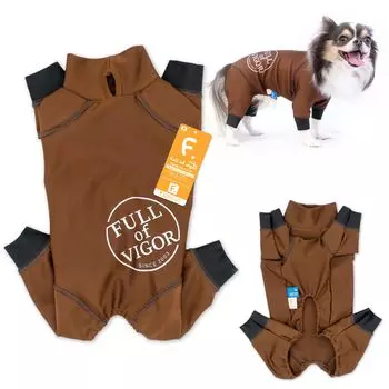 Маленькая собака, собачья игра круговой принт водоотталкивающая дождевик рашгард одежда для собак полный большой NML 10/коричневый коричневый