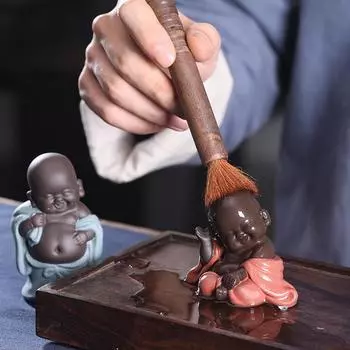 Маленькая статуэтка монаха Мини-статуэтка монаха Милая статуэтка Будды Милое украшение для маленького монаха Креативное украшение для маленького монаха