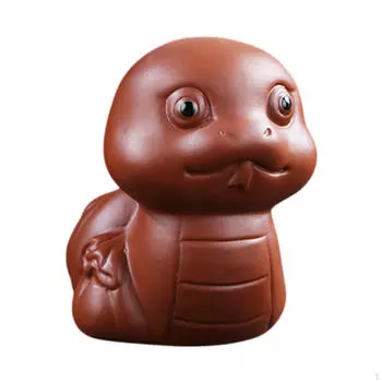 Маленькая статуэтка змеи, керамическая настольная миниатюрная фигурка для чайного питомца, настольная фигурка для уличного фермерского дома Brown