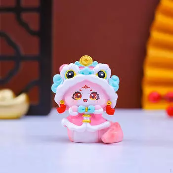 Маленькая статуэтка змеи, китайская новогодняя полка, рождественская миниатюрная фигурка розовый