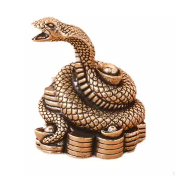 Маленькая статуя змеи весеннего фестиваля, миниатюрное декоративное украшение для комнаты в стиле фэн-шуй