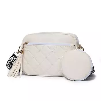 Маленькая сумка 2025 весна женская универсальная женская сумка для матери и ребенка сумка с буквами кисточками маленькая квадратная сумка через плечо