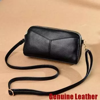 Маленькая сумка через плечо 100% натуральная кожа женская сумка-тоут однотонный клатч женские сумки через плечо