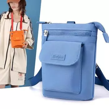 Маленькая сумка через плечо для телефона для женщин, водонепроницаемая сумка через плечо для отдыха, нейлоновая легкая мини-сумка оранжевый