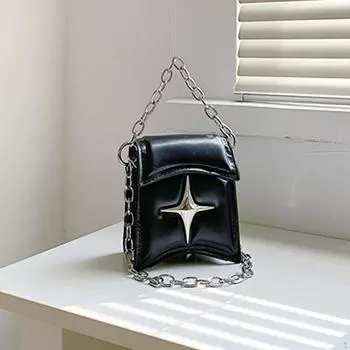 Маленькая сумка через плечо для женщин, держатель для карт, сумка для свиданий, праздничных покупок чёрный