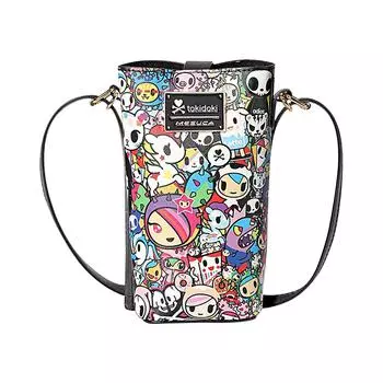 Маленькая сумка через плечо из ПВХ, сумка на пуговицах для телефона, сумка на плечо, кошелек, карман для смартфона, с кредитной картой One Size