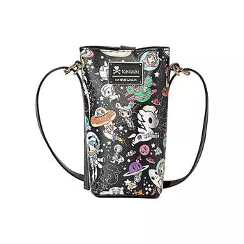 Маленькая сумка через плечо из ПВХ, сумка на пуговицах для телефона, сумка на плечо, кошелек, карман для смартфона, с кредитной картой One Size