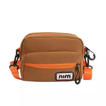 Маленькая сумка через плечо Маленькая свежая сумка Женская свежая простая повседневная милая студенческая маленькая квадратная сумка через плечо коричневый