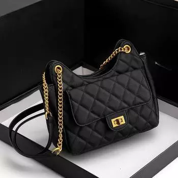 Маленькая сумка через плечо с цепочкой Fragrant Wind Diamond Check, женская, повседневная, с замком под мышкой, популярная в этом году