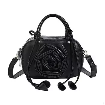 Маленькая сумка через плечо с регулируемым ремнем из искусственной кожи, модная сумка чёрный