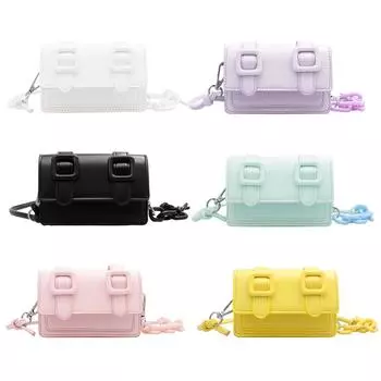 Маленькая сумка через плечо высокого качества, корейская шикарная сумка на ремне из искусственной кожи, женская модная сумка ярких цветов, дизайнерская мини-сумка через плечо белый