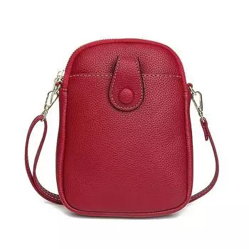 Маленькая сумка для держателя телефона и ключей Красная Новинка Женская Маленькая Сумка Кроссбоди для Мобильного Телефона Женская Одежда Мини Сумка через Плечо Женская Jujube