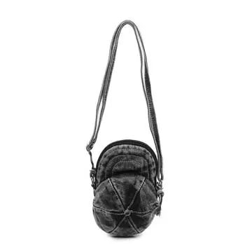 Маленькая сумка для мобильного телефона с узором в виде шляпы, женская сумка через плечо, мини-сумка из денима, портмоне чёрный