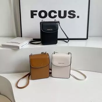 Маленькая сумка для мобильного телефона для женщин, новая летняя сумка для мобильного телефона в стиле Гонконга, модная мини-квадратная сумка, вертикальная сумка через плечо, трендовая