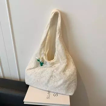 Маленькая сумка для свежих цветов, женская новая модная сумка-тоут в праздничном стиле, большая вместимость, сумка через плечо для поездок на работу