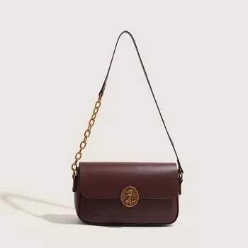 Маленькая сумка французская ретро легкая роскошная маленькая квадратная сумка для женщин популярная универсальная сумка через плечо с цепочкой под мышкой