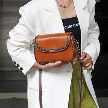 Маленькая сумка из натуральной кожи растительного дубления, женская сумка из натуральной кожи, модная винтажная сумка на одно плечо, через плечо, цветной чехол из коровьей кожи белый