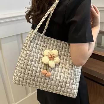 Маленькая сумка из ткани с цветочным принтом для женщин, большая вместимость, новая модная летняя портативная сумка для поездок на работу через плечо