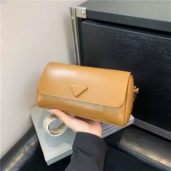 Маленькая сумка Maillard Series Chain, женская новая корейская версия, модная цилиндрическая сумка, трендовая текстура, сумка-подушка на одно плечо через плечо