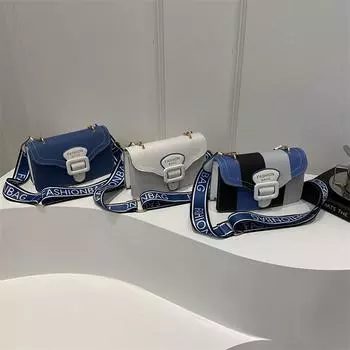 Маленькая сумка Niche Design для женщин, лето, новая мода, контрастный цвет, высокая стоимость, одно плечо, косой пролет, маленькая квадратная сумка