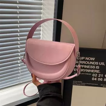 Маленькая сумка Niche design, женская сумка 2024, новая мода, весна, простая сумка-мессенджер, текстура, сумка-седло под мышкой, прилив чёрный