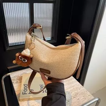 Маленькая сумка под мышками Женская сумка-хобо Сумка через плечо чёрный