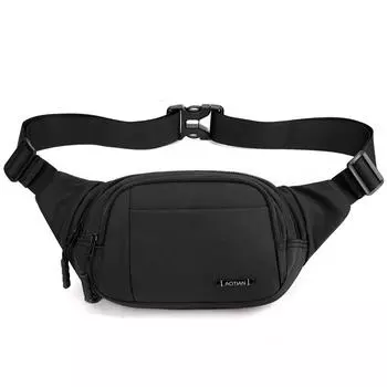 Маленькая сумка поясная сумка легкая сумка Oxford мужская нагрудная сумка сумка через плечо чёрный