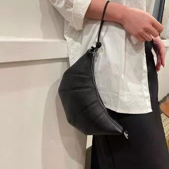 Маленькая сумка простая обертка для пельменей круассан высококачественный Sense Light Luxury Head Layer Skin Natural Drop женская сумка 27 * 14 * 5CM