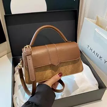 Маленькая сумка с контрастным цветом и высококачественной текстурой популярная универсальная косая элегантная супер