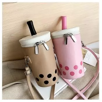 Маленькая сумка с креативной текстурой для чая с молоком, индивидуальная милая мультяшная сумка-мессенджер на осень и зиму для мобильного телефона на одно плечо зелёный