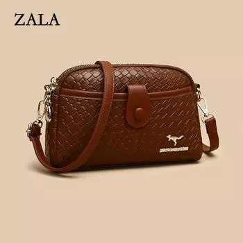 Маленькая сумка с плетеным узором, женская модная сумка-мессенджер, новая простая маленькая квадратная сумка, универсальная сумка через плечо