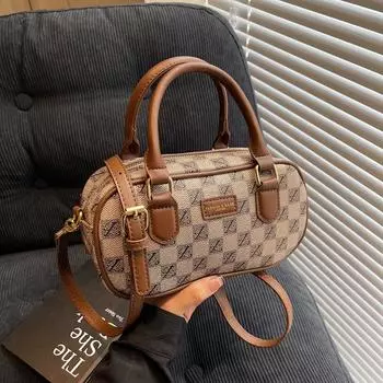 Маленькая сумка с принтом, винтажная женская сумка, сумка через плечо для поездок на работу белый