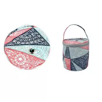 Маленькая сумка с зеленым пионом и принтом «сделай сам», шерстяная сумка для хранения, полиэстер, домашний портативный портативный, ежедневное использование C