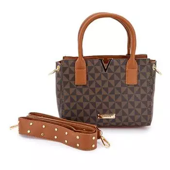 Маленькая сумка-сэтчел из зерненой искусственной кожи с графическим рисунком Женский TORRENTE