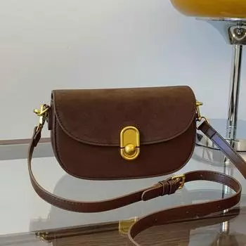 Маленькая сумка в стиле ретро для женщин 2024 года, осень-зима, новая матовая сумка через плечо, сумка-мессенджер через подмышку, высококачественная текстура чёрный