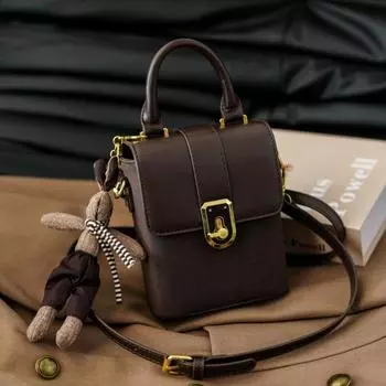 Маленькая сумка в стиле ретро, новая женская сумка 2023 года, популярная зимой, популярная сумка через плечо, модная портативная маленькая квадратная сумка