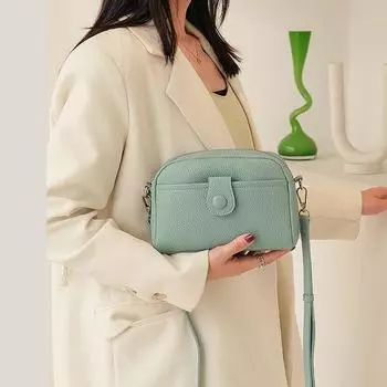 Маленькая сумка, женская модная сумка-мессенджер, простая маленькая квадратная сумка, универсальная сумка на плечо, модная 21x8x14cm чёрный