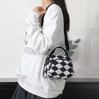 Маленькая сумка, женская нейлоновая сумка через плечо, повседневная принтованная маленькая квадратная сумка 1