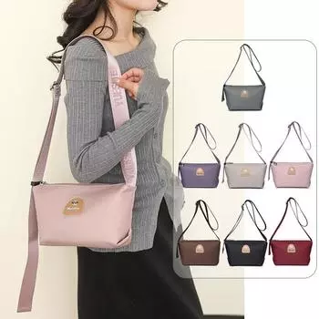 Маленькая сумка, женская однотонная нейлоновая сумка, однотонная сумка через плечо, легкая сумка для мамы