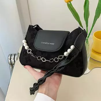 Маленькая сумка женская сумка 2024 весна новый иностранный стиль в этом году популярная сумка через плечо простая повседневная модная сумка-мессенджер женская белый