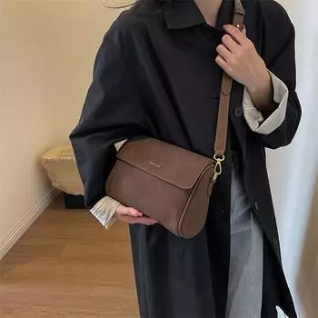 Маленькая сумка Женская сумка через плечо Женская маленькая квадратная сумка коричневый