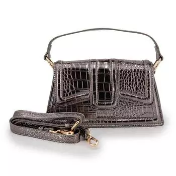 маленькая сумочка из искусственной кожи с эффектом крокодила pm oracio ah23-048 Женская GEORGES RECH Petit серый