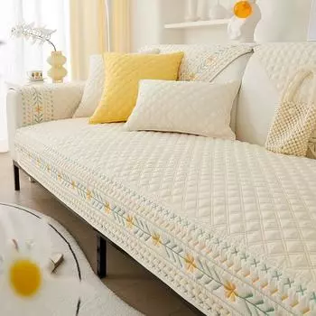 Маленькая свежая диванная подушка для всех сезонов, простой чехол из хлопкового бревна, полотенце для спинки, ткань, нескользящий новый стиль 70*70cm