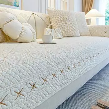 Маленькая свежая диванная подушка, универсальный хлопок Four Seasons, минималистичный чехол для дивана, полотенце для спинки, чехол для подушки сиденья, полностью противоскользящая ткань 70*70cm