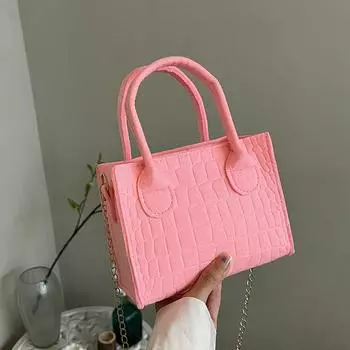 Маленькая свежая иностранная фактурная сумочка 2024 года, новая модная сумка через плечо, повседневная простая маленькая квадратная сумка чёрный