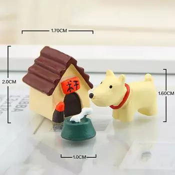 Маленькая свежая микроландшафтная композиция щенок утка свинья ежик фигурка ПВХ дикий ландшафт кукла