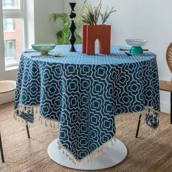 Маленькая свежая скатерть из чистого хлопка для обеденного стола, вечеринка, внутреннее искусство Gaibuwen, хлопковая маленькая цветочная скатерть, искусство 60*60cm